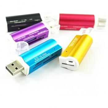 Lector Multi tarjeta USB 2.0 T-Flash 4 slots