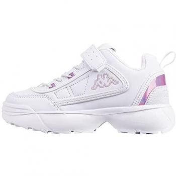 Kappa Kinderschuhe Rave GC K – Sneaker, synthetisch, Größe 25, pink/weiß