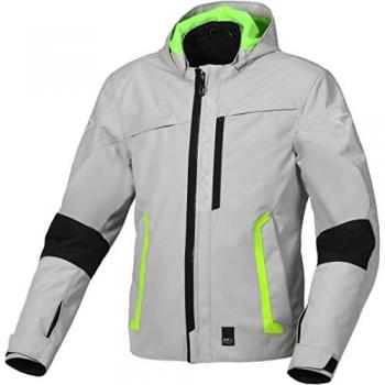 Macna Giacca Moto Riggor Grigio-Giallo Fluo