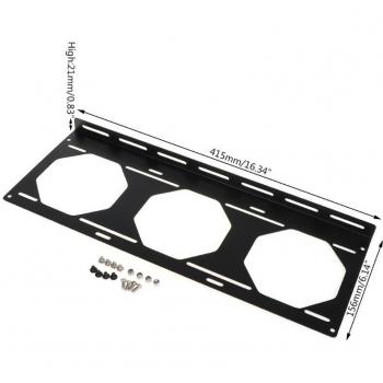 Water Cooling Fan Mounting Bracket (Compatible with 12-14cm Fans, Supports 120-480mm Radiators)
