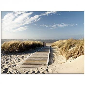 Langeoog Küstenblick – Glasbild Artland