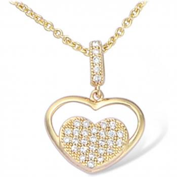 Les Trésors De Lily 'Love Divine' Gold Pendant - 20x13 mm - White Gold