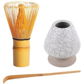 Set Tradicional de Té Matcha con Cuchara y Batidor