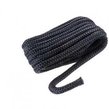 Cabo Amarre Doble Trenzado de Nylon Seachoice, 13 mm x 6,1 m, Color Negro