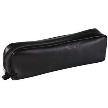 Clairefontaine Schlamper-Etui, rechteckig, Leder, schwarz