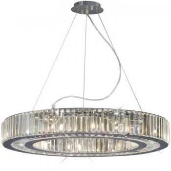 INSPIRED LIGHTING Torre Ceiling Pendant 10 Light Polished Chrome, Crystal