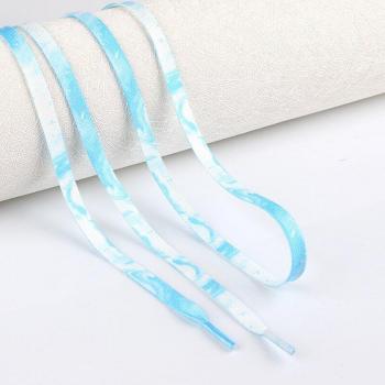Colorful Rainbow Flat Shoelaces for Casual Canvas Shoes, 1 Pair