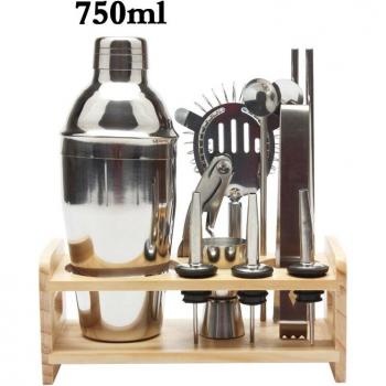 12-Piece Professional Cocktail Shaker Set with 750ML/550ML Hand Shaker