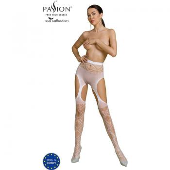 PASSION Eco Collection Strumpfhose PE ECO Straps S005 Weiß (S/L)