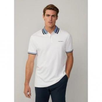 Classic Fit Sport Stretch Piqué Polo – White M