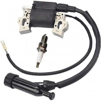 Ignition Coil with Spark Plug for Honda GX240, GX270, GX340, GX390 Engines - 8hp to 13hp Lawn Mower Tractor Generator