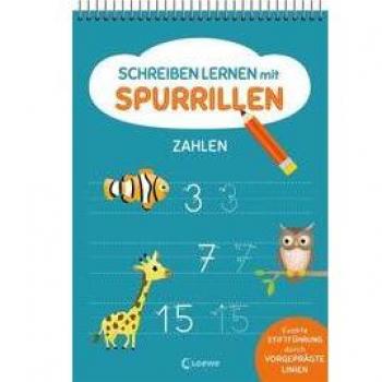 Schreiben lernen mit Spurrillen - Zahlen