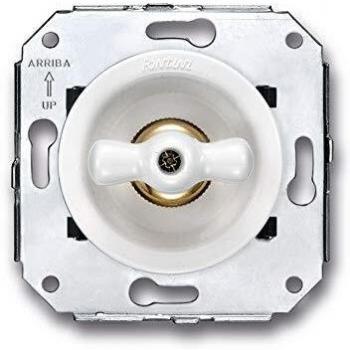 Doble conmutador Venezia 10A 250V porcelana (pack)