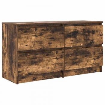 Smoked Oak Engineered Wood TV Cabinet 100x35x54 cm vidaXL