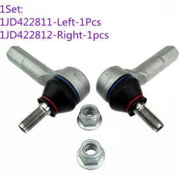 SCJYRXS 1 Set Front Left & Right Tie Rod End Ball Joint for VW Beetle Golf Bora MK4 Seat Leon Toledo Octavia 1J0422811 1J0422812