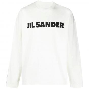 Jil Sander T-shirt cotone maxi logo Bianco M
