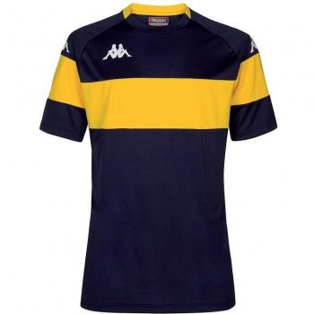Kappa Dareto – Maillot de foot bleu marine / jaune chrome 3XL pour homme