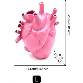 Nordic Style Resin Vases with Heart-Shaped Flowers