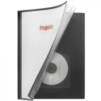 Dossier de présentation A4 20 pochettes en plastique noir