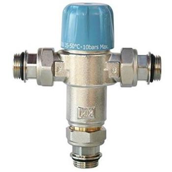 Limitador Termostático de Seguridad Ajustable SOMATHERM NF 35-50°C con Válvulas Antirretorno 3/4 para Calentadores de Agua