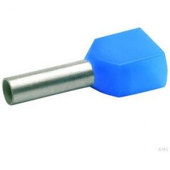 Klauke Zwillings-Aderendhuls 2x2,5mm Blauw Isolatie
