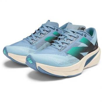 New Balance FuelCell Rebel v4 Men's Running Shoes - Heron Blue/Black/Green (Size 12)
