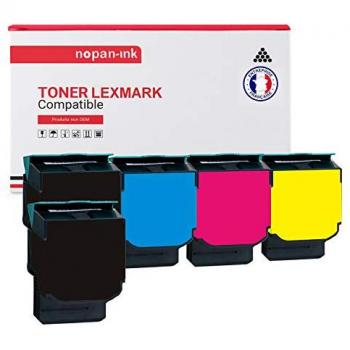 Nopan‑Ink Toners 5 pièces – Compatibles Lexmark CS310, CS410, CS510
