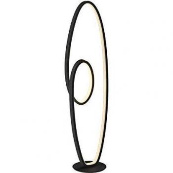 Lucande's Bronwyn Dimmed LED Floor Lamp in Black with 1 Light Source, Modern Design, Suitable for Living & Dining Rooms