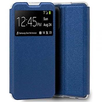 Funda Libro Soporte Xiaomi Poco C65 con Ventana Azul
