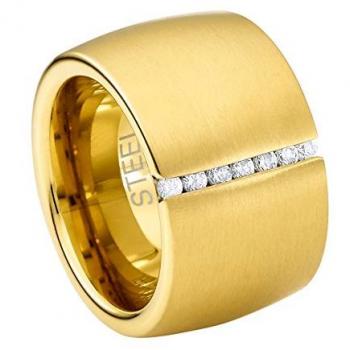 Heideman Goldfarbener Damenring Lines 1 ct