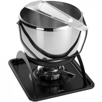 Spring Feuerzangenbowle Set | aus poliertem Edelstahl | für alle Herdarten (inkl. Induktion) | Bowle Gefäß | mit praktischem Henkel | inkl. Zuckeraufleger und Pastenbrenner | 4.50 Ltr