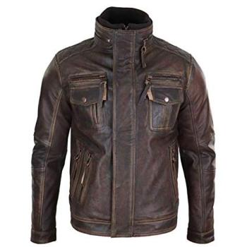 Vintage Crimson 5XL Leather Motorcycle Jacket – TruClothing