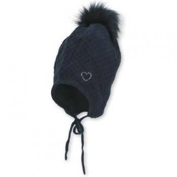 Sombrero de Pompones y Corazón de Pedrería Marino 43 cm
