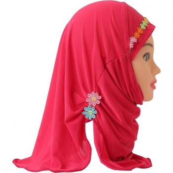 Islamic Headscarf for Girls, Floral Al Amira Hijab 2-7 Years