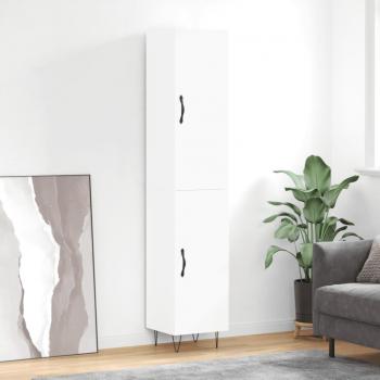 VidaXL Buffet haut blanc 34,5 × 34 × 180 cm en bois d'ingénierie