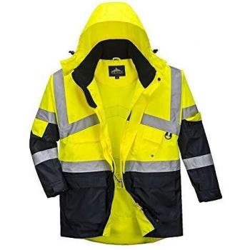Portwest Parka Haute Visibilité Imperméable S760, Taille 4XL, Couleur Bleu/Jaune