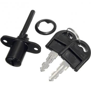 Zinc Alloy Locking Cabinet Drawer with Keys, Black