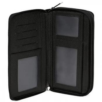 Compagnon Hexagona Cuir Noir Ref HGA40976