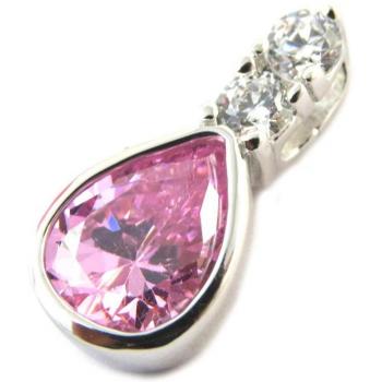 Pendente Sissi Argento con Accenti Rosa