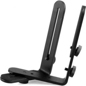 L-Shaped Camera Flash Bracket - Dual Support - Black