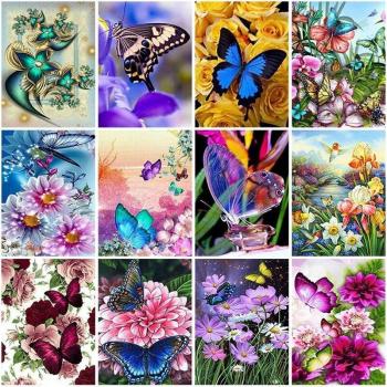 Kit Peintures Diamants 5D Papillon Coloré