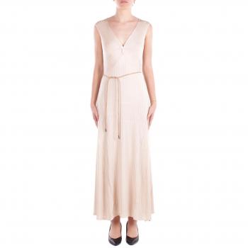 Soft Beige Blugirl Maxi Dress with V-Neck – S