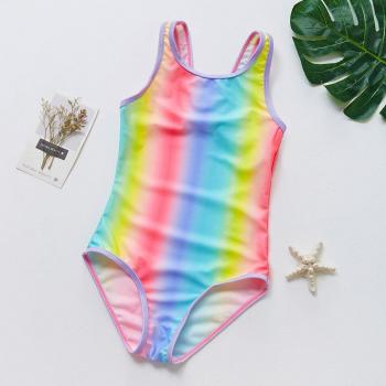 Maillot de bain plage ST165 – protection solaire UPF50, couleur arc‑en‑ciel
