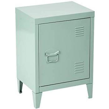 HOMYCASA Metal Storage Cabinet for Office Use, 2 Shelves, Detachable Legs (Green)