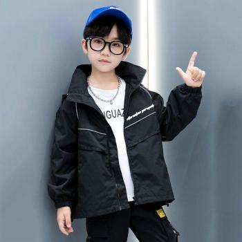 Boys' Spring/Autumn Cool Hooded Windbreaker