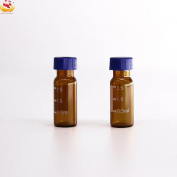 100 Amber 2ml Glass Reagent Vials for Agilent Shimadzu Waters