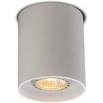 QAZQA Plafonnier moderne blanc - Tubo 1 Aluminium Blanc Cylindre/Rond GU10 Max. 1 x 50 Watt