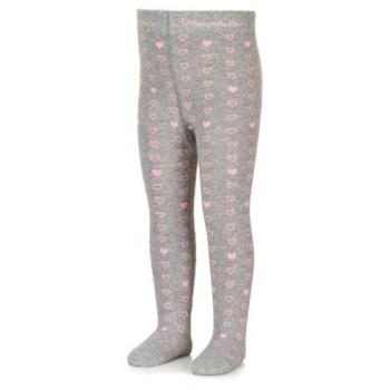 Sterntaler Strumpfhose mit Herzmuster hellgrau