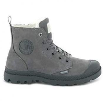 Palladium Pampa Hi Zip – Chaussure Femme Gris Cuir