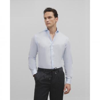 Silbon - Camisa de vestir celeste clara con puño simple